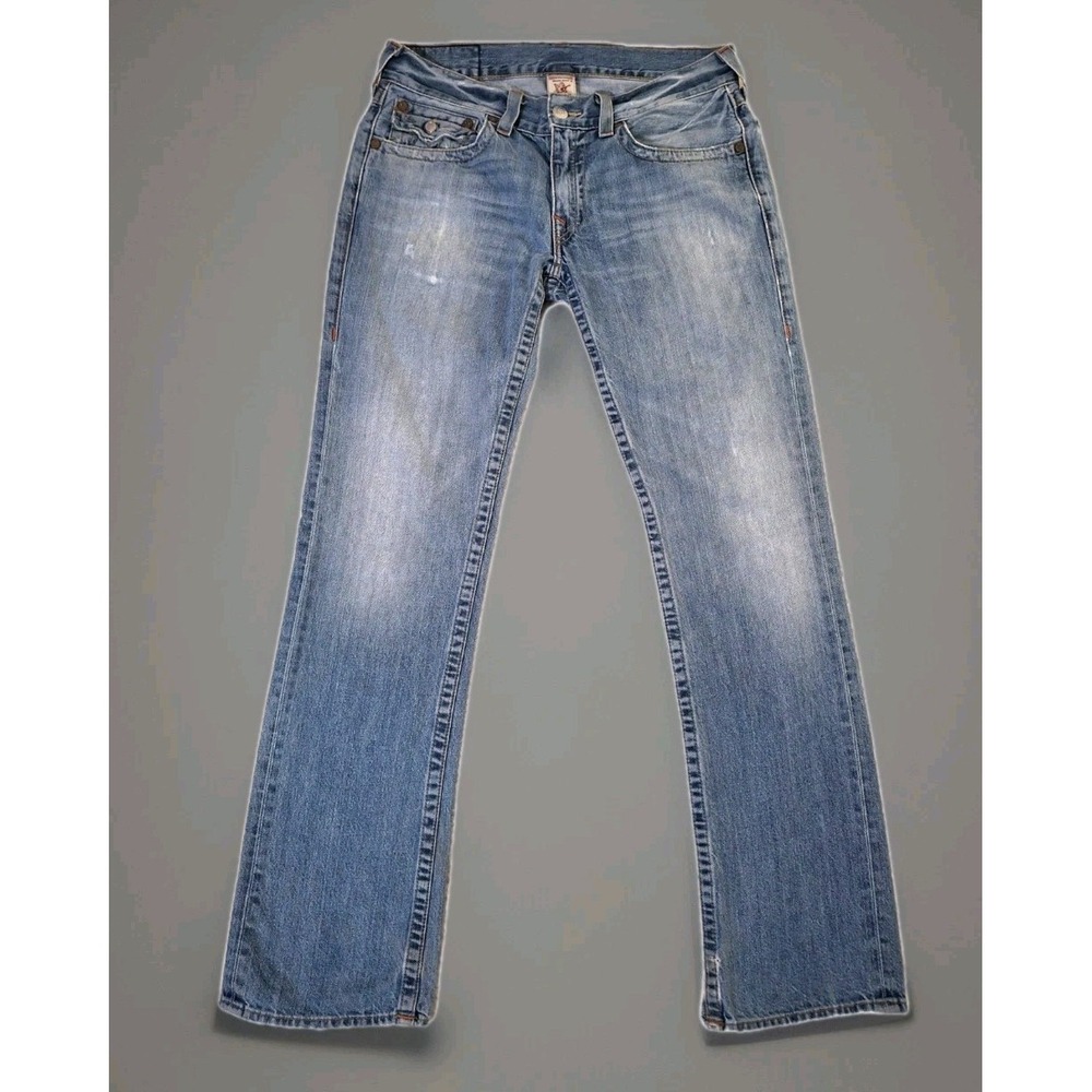 True Religion Jeans Men's 33* (34x34) Ricky Relaxed Straight Distressed Made USA